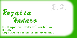 rozalia hadaro business card